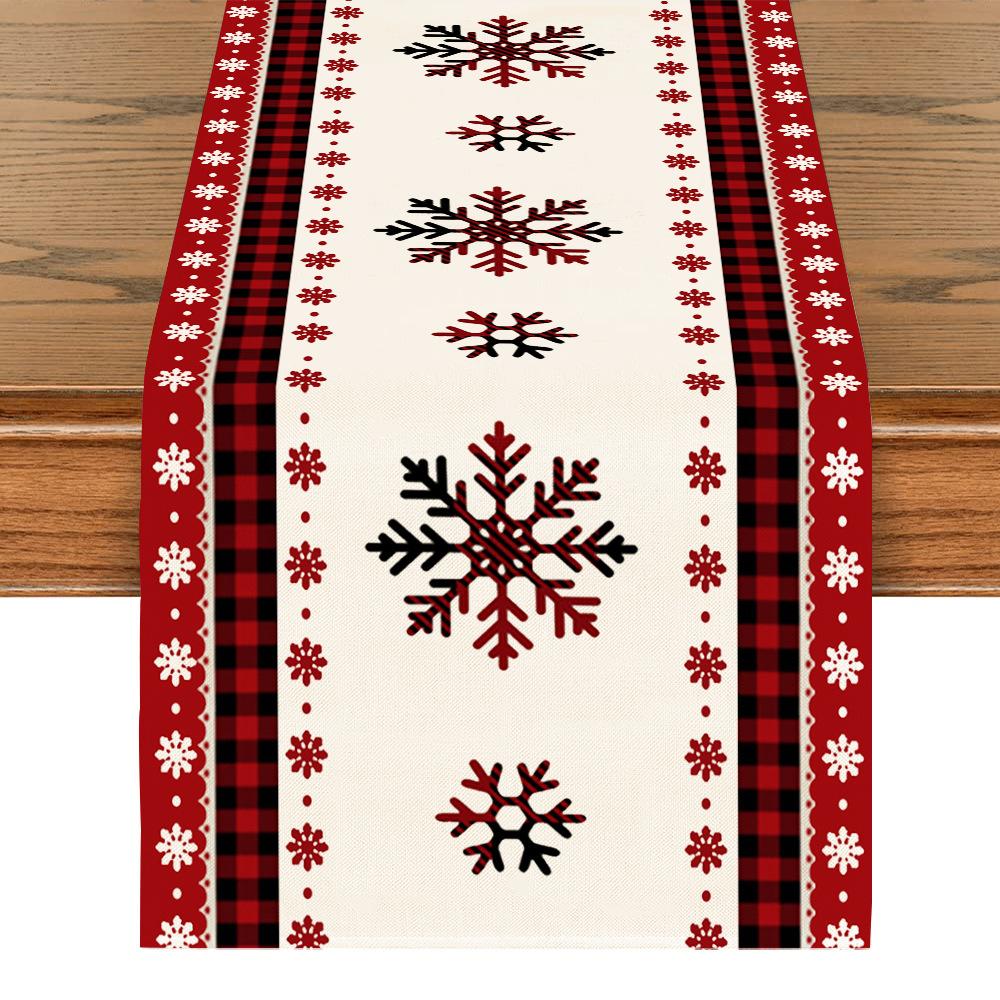 Christmas Tablecloth Creative Snowman Print Holiday Table Decorations Tablecloth