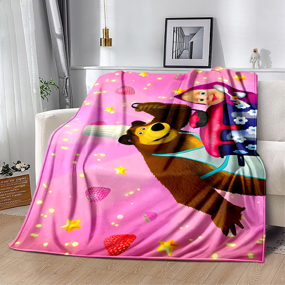 Animals Forest Party Blanket Ultra-Soft Perfect for Office Seaside Office Chair Four Seasons Multipurpose Stylish Decor