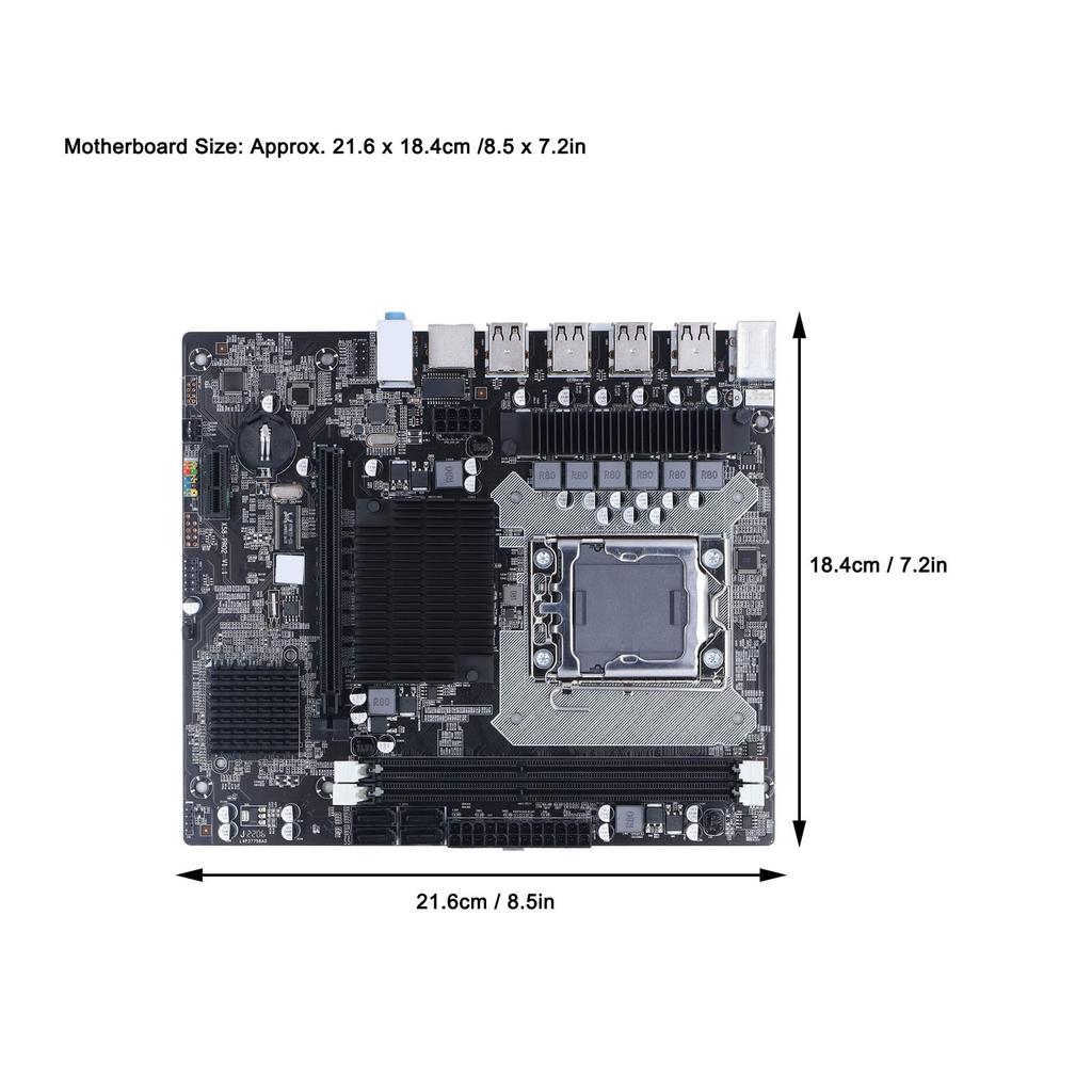 Материнская плата X58 для процессора LGA 1366, 2 x DDR3, поддержка DDR3 1866, 1 PCIE 4, 1 PCIE, материнская плата для настольного компьютера, слот DIMM, МГц, X16, USB2.0, SATA2.0,