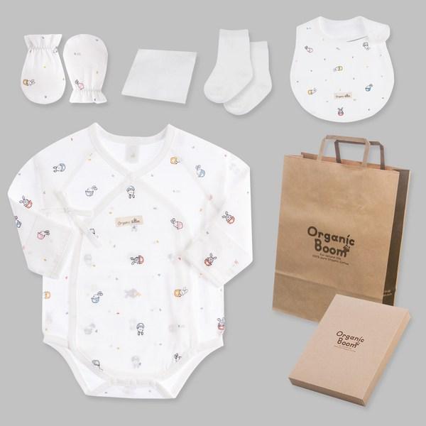 Летний купальный костюм с поясом-кроликом Organic Boom Baby + повязка на руки + носовой платок + сумка для покупок + набор коробок, корейские детские товары