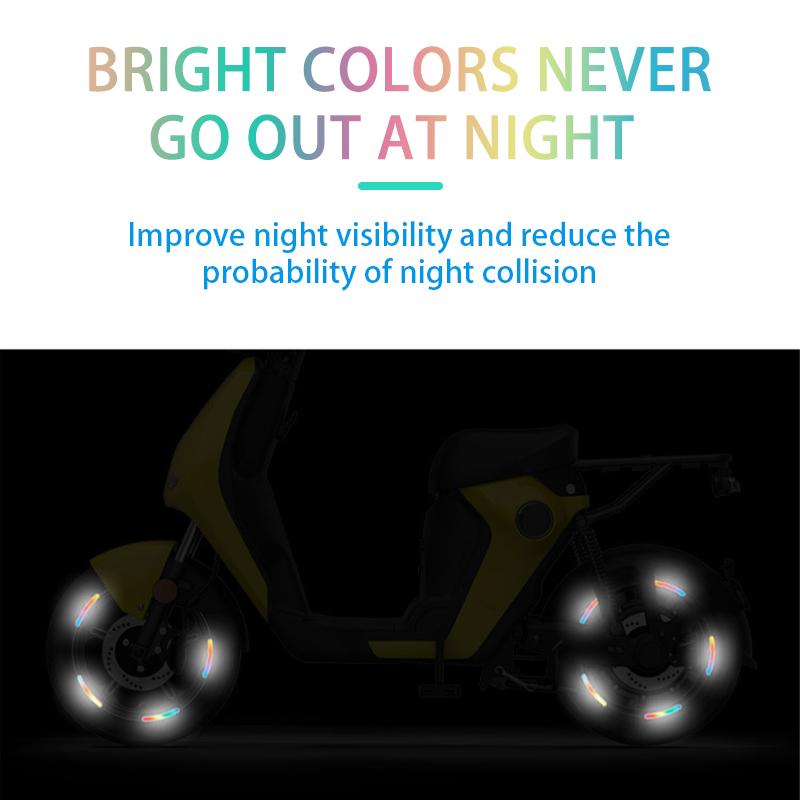 20 шт., водонепроницаемая светоотражающая наклейка на колесо автомобиля, светящаяся лента безопасности, универсальная ступица колеса