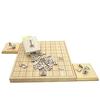 Wooden Shogi Board Go Labo Original with Bells and Hiba 10 Tabletop Joint Shogi Board and Wooden Maple Push Pieces with Red Lining the Most Popular of