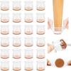 24x Upgraded Sliders Chair Leg Floor Protectors Cap Pad For Hardwood Floors
