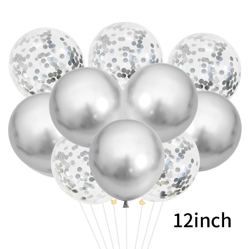 10 шт./лот, блестящие конфетти, латексные шары, романтические свадебные украшения, детский душ, декор для вечеринки в честь дня рождения, прозрачные воздушные шары, праздничные украшения