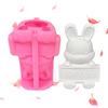 Candle Molds Bunny Silicone Mold with I Love You Reusable Realistic Rabbit Silicone Mold For Candle Making Family Kids