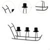 3 Arm Candelabra Candle Holder for Home And Events, Sled Shape Design