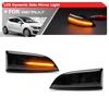 Smoked Upgraded Sequential Side Mirror Light Replacement For Renault Megane MK3 Grand Scenic III Fluence LED Turn Signal Blinker