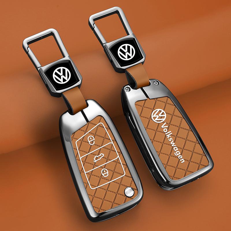 Для автомобиля VOLKSWAGEN Чехол-брелок для умного дистанционного ключа из цинкового сплава Для VW Volkswagen MK7 Golf 7 Tiguan MK2 для Seat Ibiza Leon FR