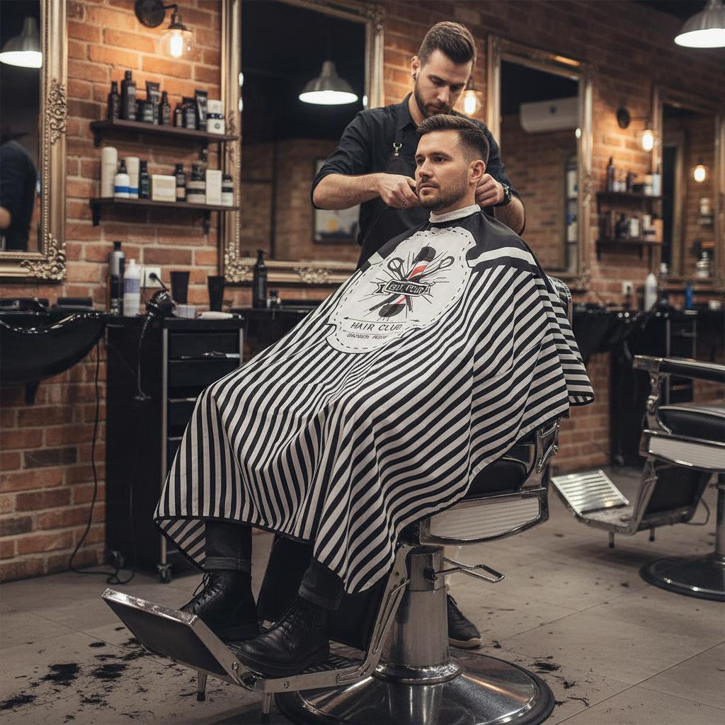 Large Barber' Hairdressing Cape for the Haircut Salon