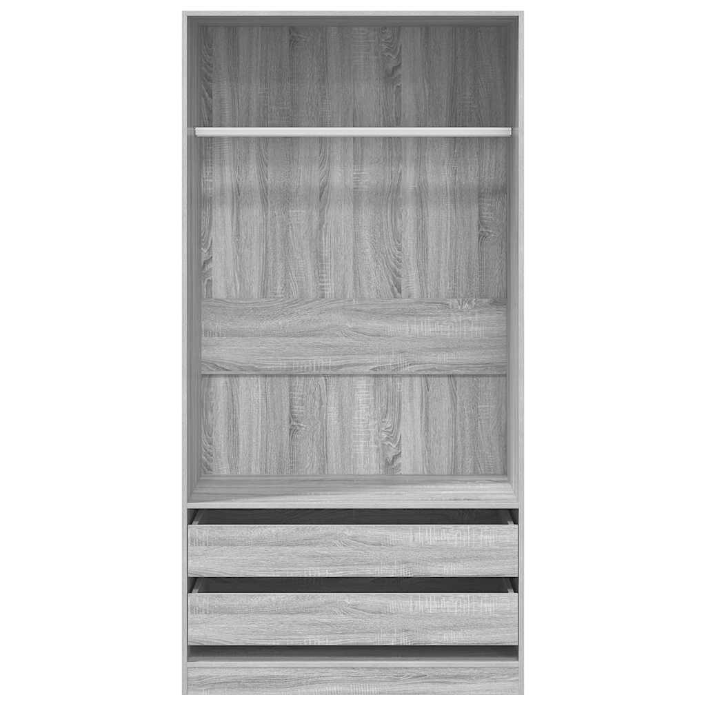 Vidaxl Szafka, Szary Dąb Sonoma, 100X50X200Cm, Materiał Drewnopochodny