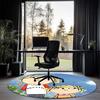 Charlie and Lola Printed Round Rug Carpet Chair Rug Area Rug Entryway Doormats,for Office Chair Living Room Bedroom Kitchen Room.