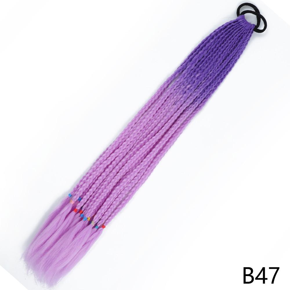 MERISIHAIR Синтетические длинные прямые градиентные цвета, грязный плетеный хвост, эластичная резинка, плетение, конский хвост, наращивание волос для девочек