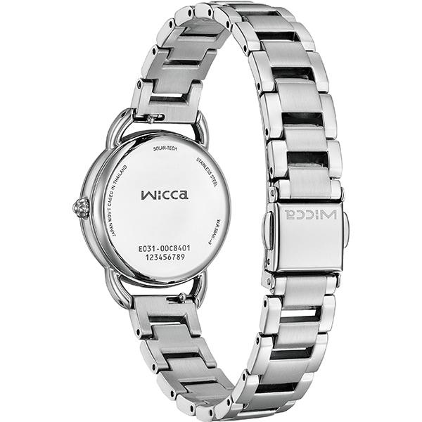 Citizen Женский KP6-014-11 ( Часы Wicca Solar-Tech Basic Model со сменным ремешком) Круглые часы, серебро
