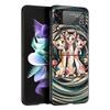Яркий дизайн с кошкой, жесткий ПК чехол для телефона Samsung Galaxy Z Flip 7 6 5 4, черная крышка для Galaxy Z Flip 3, складной корпус, Fundas