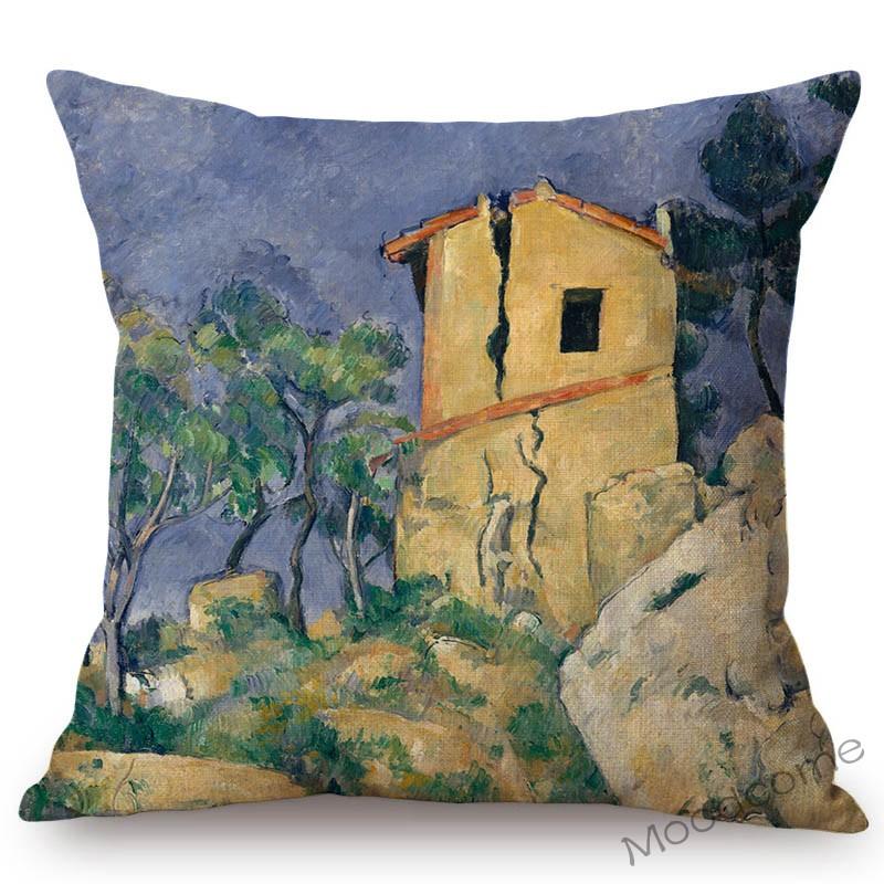 French Impressionism Artist Paul Cezanne Bather Still Life Country Views Oil Painting Sofa Pillow Cover Decorative Cushion Cover