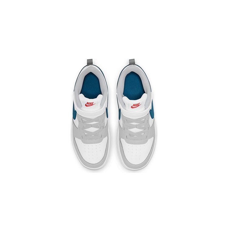 Nike Кроссовки для скейтборда Court Borough 2 Низкие Белый Серый Синий Детские BQ5451-117