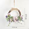 Венок из искусственных цветов 13 дюймов, весенний, для входной двери, зелень, подвесная гирлянда, для помещений и улицы