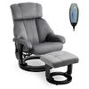 Relax Chair with Stool, Rotatable TV Chair with Oscillating Massage, Reclining Function, Massage Chair with Side Pocket