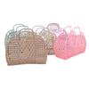 Large-Capacity Bag Hollow Jelly Beach Holiday Portable Tote Bag Reusable And Easy To Clean Plastic Portable Bath Basket
