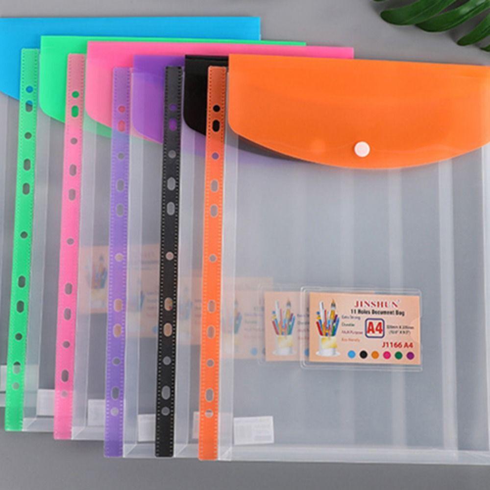Прозрачный А4 Расширяемый Карманный Папка 11 Отверстий Файлы Конверты Сумки Тестовая Бумага