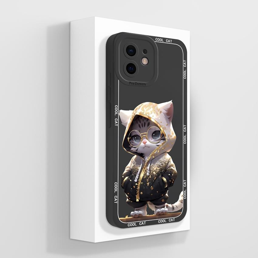 Для iPhone 12 11 XR 6 7 8 Plus Mini Pro Max Чехлы для телефонов Милые плюшевые узоры с кроликами Жидкий силикон Пылезащитная защита Мягкая задняя крышка Для чехла iPhone