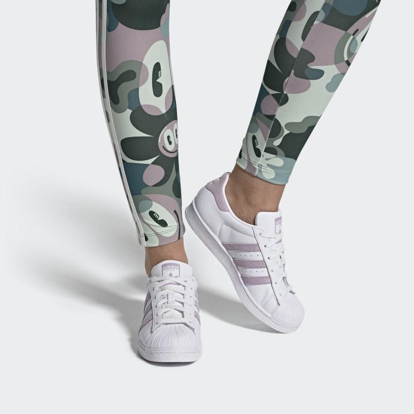 adidas Оригинальные кроссовки Superstar с низким верхом Женские кроссовки Розовые EE7400