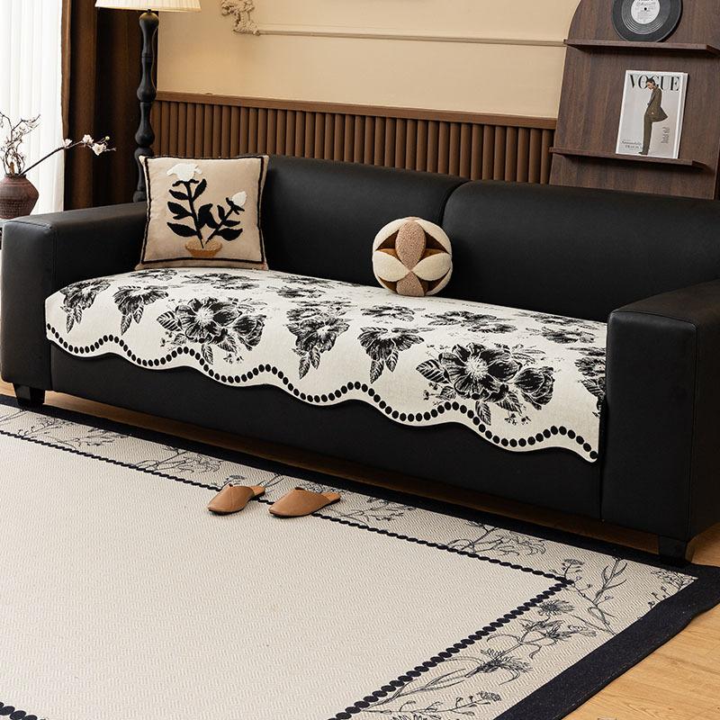 French Special-Shaped Sofa Cushion New Light Luxury High-End Sense Four-Season Universal Straight Row Non-Slip Seat Cushion Sub-Cover Cloth Towel