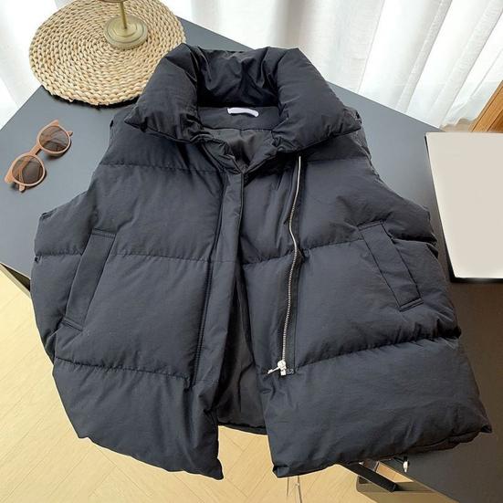 Женский пуховый жилет, легкая куртка без рукавов на молнии, теплая стеганая куртка на осень и зиму, повседневная верхняя одежда с карманами