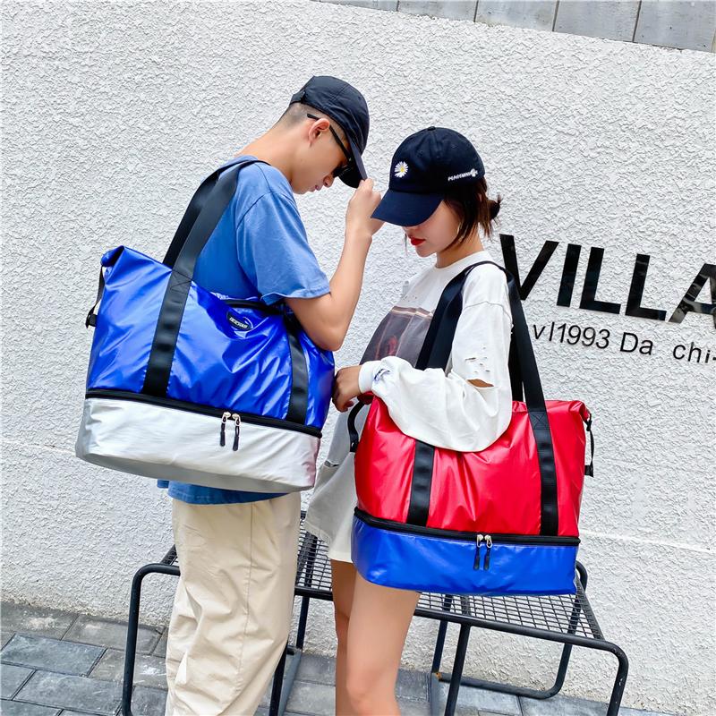 Дорожная сумка Портативная большая сумка Женская уличная дорожная сумка для сухого и влажного отделения для упражнений Фитнес-сумка