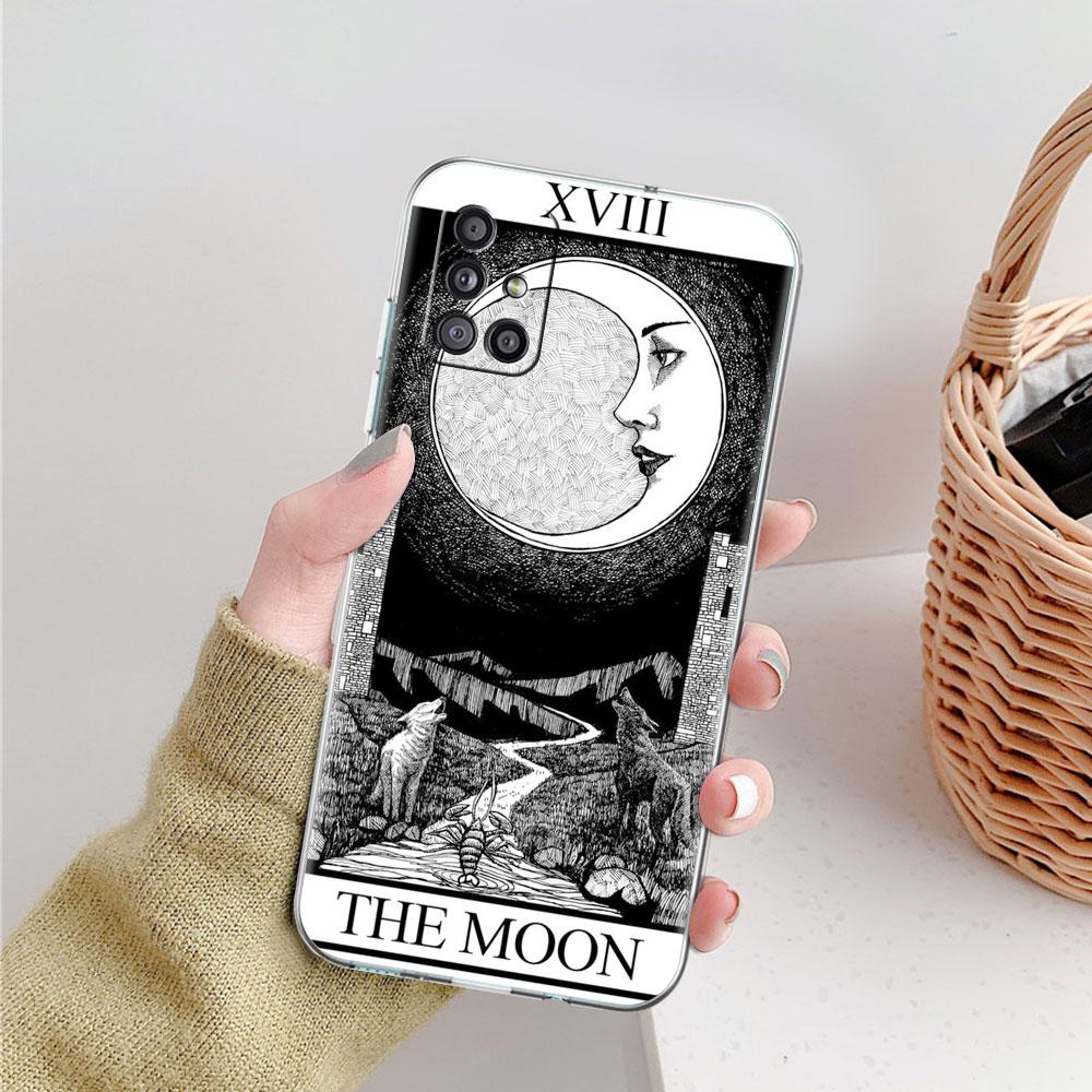 Чехол с тотемом Лунного Таро для Samsung Galaxy A51 A21s A52 A71 A12 A31 A41 A32 A02s M31 A11 A72 M51 M30s, прозрачный чехол для телефона