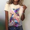 Bird Print T-Shirt For Women 3d Fashion Casual Women 2024 Summer New Short Sleeve O-Neck Female Clothing