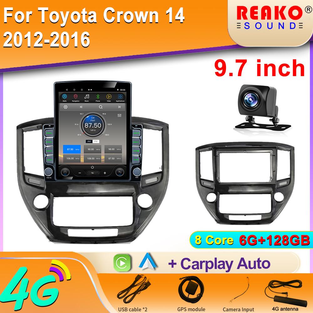 9,7-дюймовый вертикальный экран Tesla Android автомобильное радио для Toyota Crown 14 2012-2016 GPS-навигация мультимедийный проигрыватель Carplay