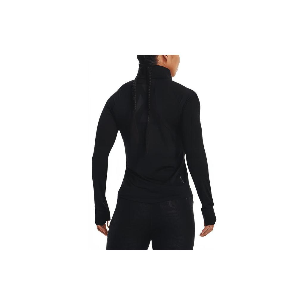 Under Armour Спортивная куртка Rush Solid Color Logo на молнии для женщин, черные куртки 1379044-001