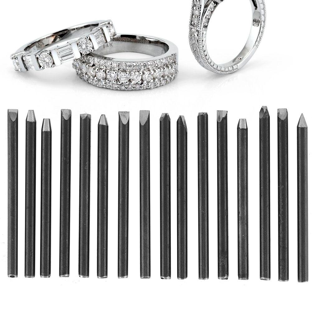 Комплект оборудования для наковальни и зубила для обработки ювелирных изделий, изготовления инструментов для резьбы (16шт)