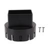 Downspout Adapter Plastic Drain Adapter Replacement Downpipe Converter Connector with Screws Black