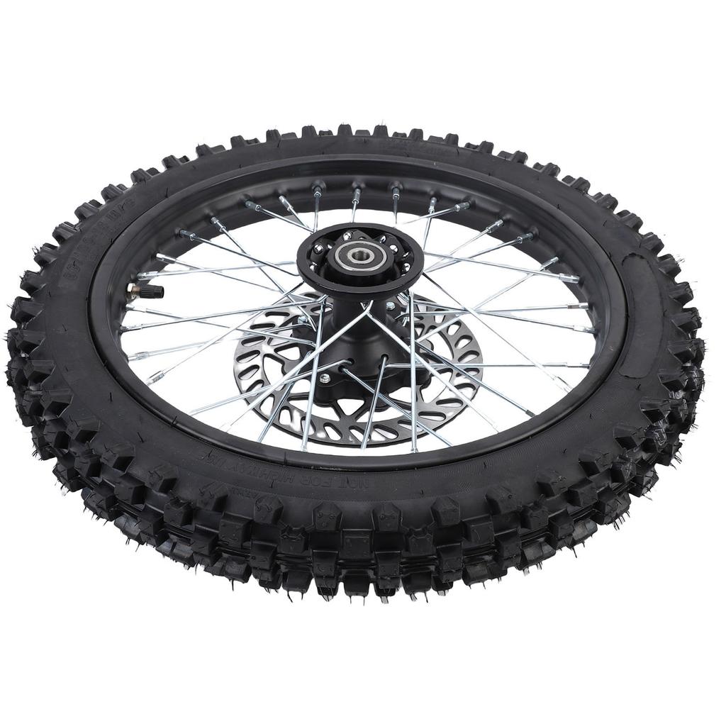 14-дюймовое переднее колесо для питбайка в сборе 60 100 14 2.5 14 Шина Камера 12-мм обод Ось с тормозным ротором для 125 140 150