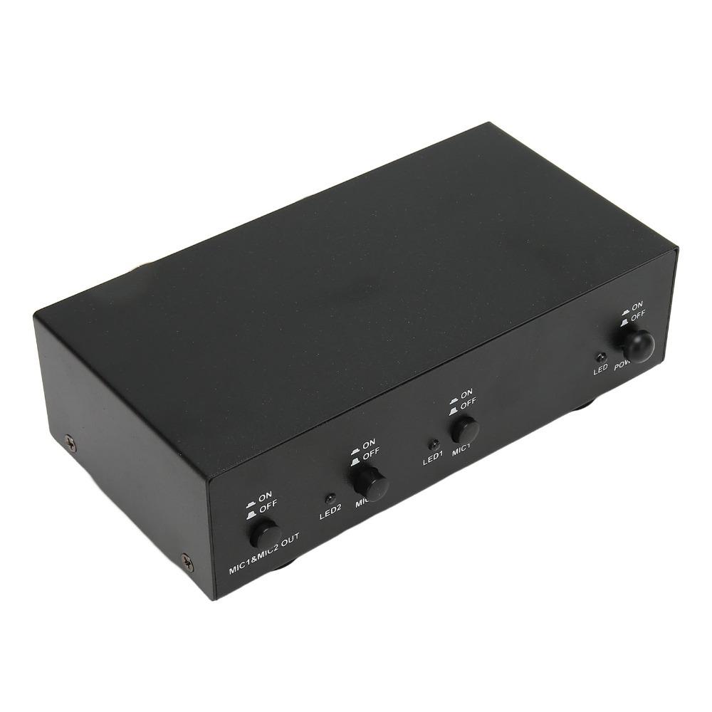 High Stability 48V Phantom Power Supply With XLR Cable 2 Channel  For Condenser Microphone