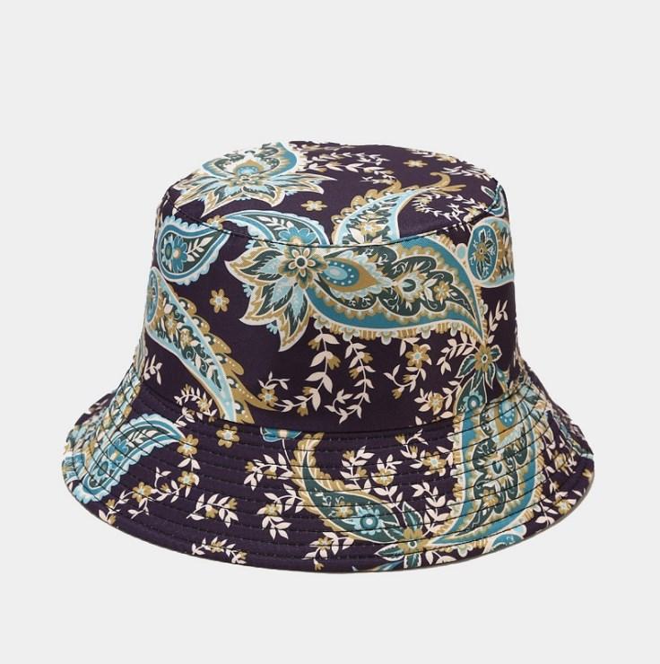 Xuancui Manufacture New Casual Floral Beach Summer Cap Printing Bucket Hat
