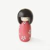 Usaburo Wooden Kokeshi Doll Sakura Kimono Girl 14cm Tall Made In Japan