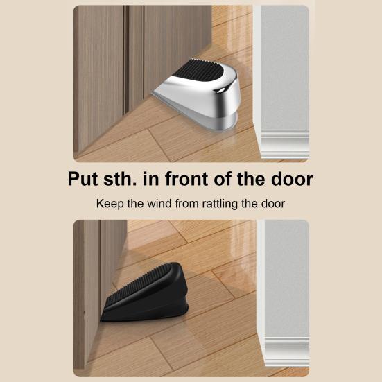 Пружинный дверной стопор, клиновой настенный протектор, прочный, регулируемый по высоте, противоскользящее резиновое дно
