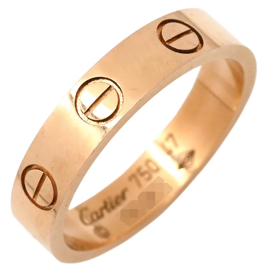 Cartier B4085200 love Mini love ringRing ring 18K Pink Gold #7(JP Size) Array