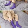 Зимние женские теплые носки цвета конфет кораллового бархата, плюшевые женские утолщенные носки для сна на полу