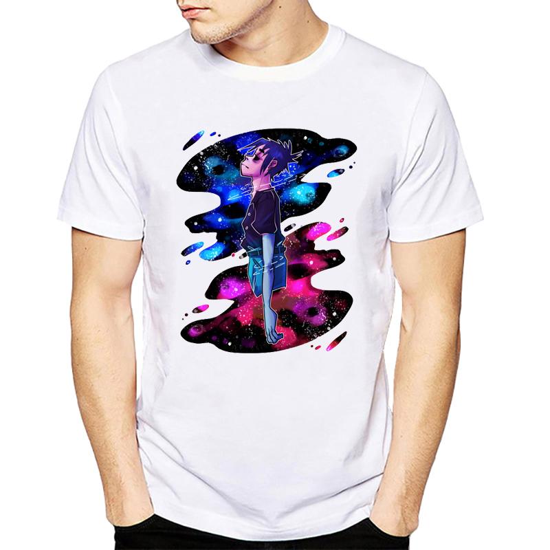 Noodle Murdoc Russel Short Sleeve Gorillaz Men T Shirts Ringer Fashion Streetwear tshirt 2019 Anime Mens T Shirt Short Sleeve