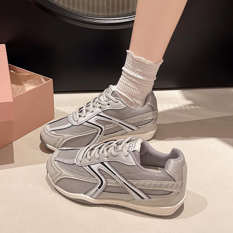 Повседневные кроссовки женские дизайнерские ретро беговые кроссовки Tenis De Mujer модные тканевые дышащие с увеличением высоты на платформе