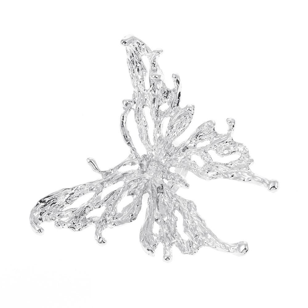 Trendy Non-Fading Hollow Butterfly Ring - Exaggerated Fashion Hand Jewelry