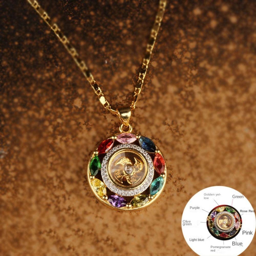 Эстетичное ожерелье-подвеска в виде ветряной мельницы, украшенное фианитами, талисман удачи, ювелирное изделие, Юго-Восточная Азия