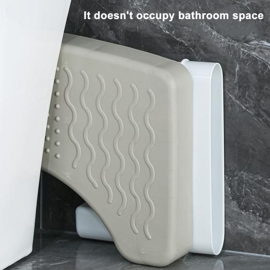 Foot Stool Wide Base Anti-Slip Texture Ergonomic Design Toilet Foot Rest Waterproof Versatile Bath Stool for Toilet Pregnancy Elderly