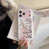 Розовый чехол с цветами сливы для iPhone 15 Pro, 16 Pro и 17 Pro Max