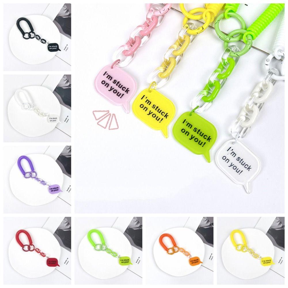 With Metal Clasp Springs Keyring Stretchy Stretchy Spiral Spring Coil Luggage Tags