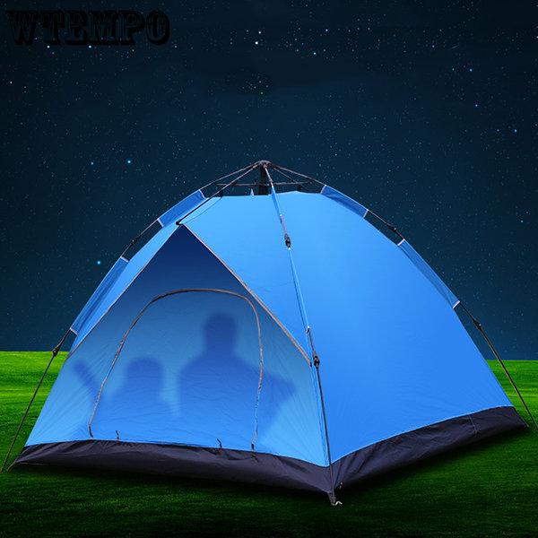 3-4 People Automatic Fast Open Fake Double Tent Camping Sun Protection Tent